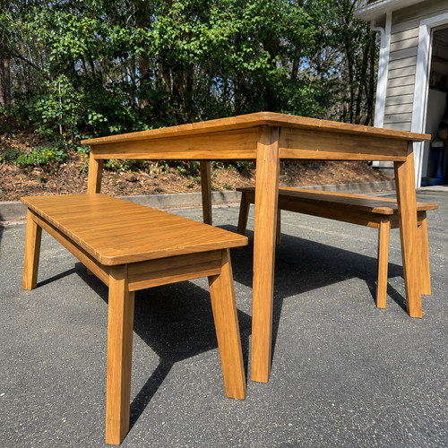 Rustic modern piece acacia - rustic, 3-piece